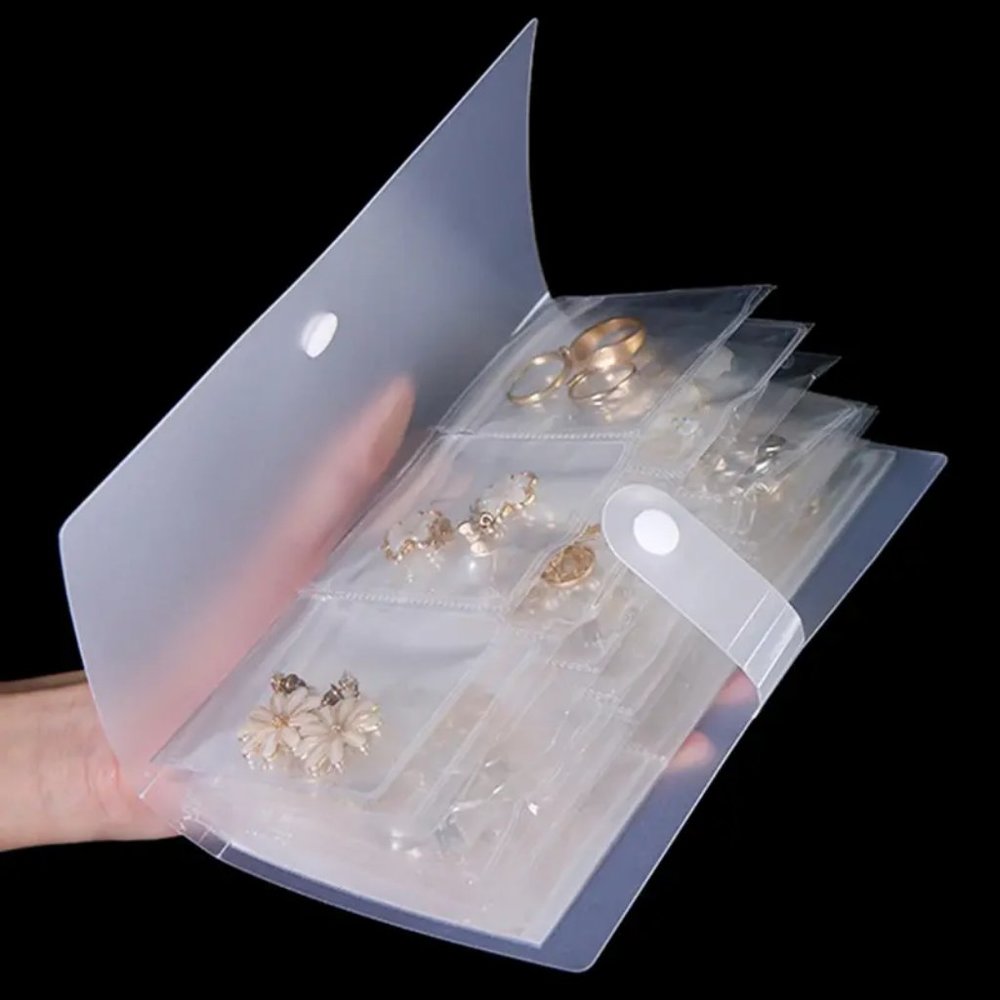 1pc 84/160 Grids Jewelry Organizer For Travel, Multipurpose Jewelry Storage Book
